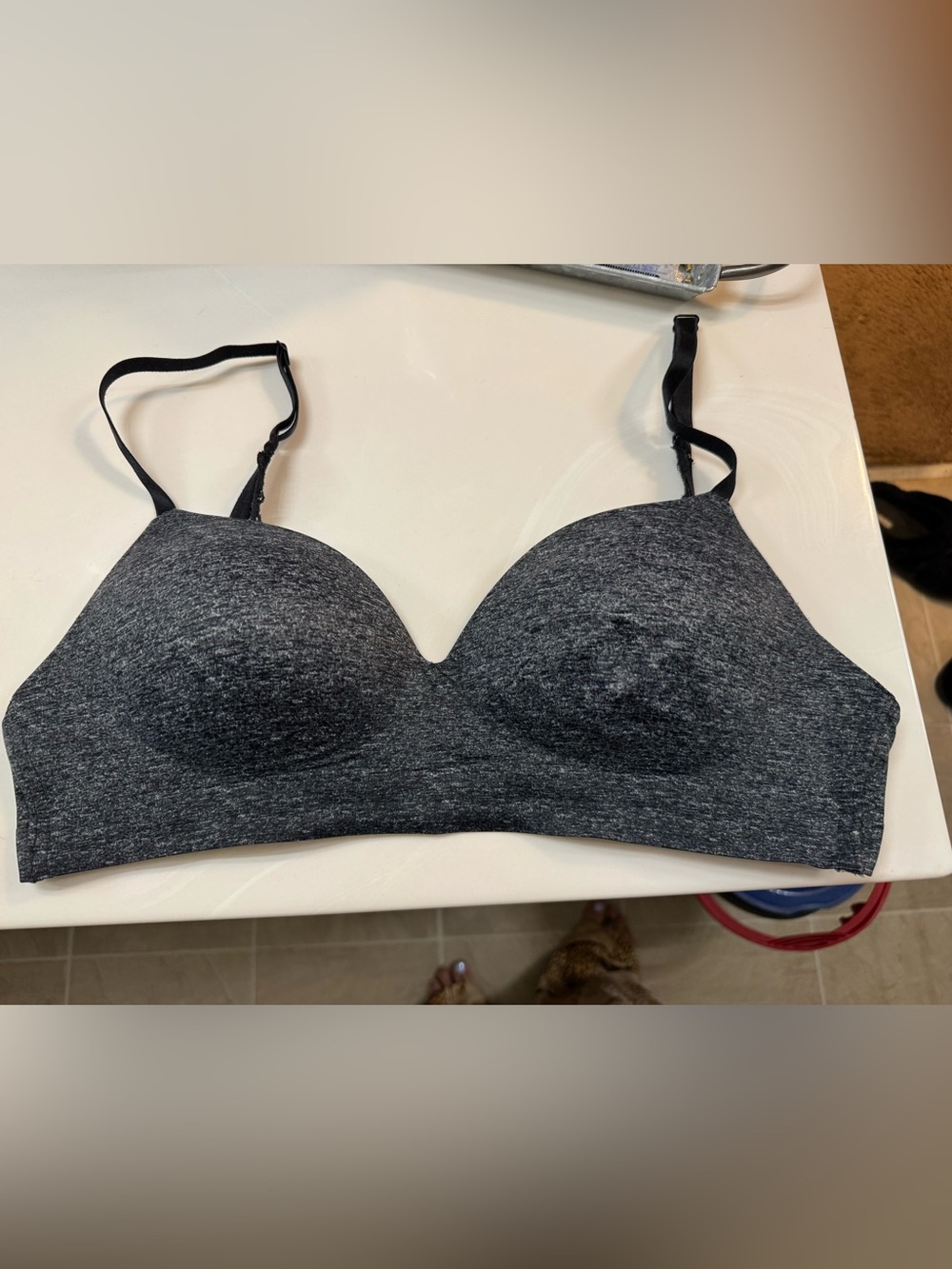 Soma-Everyday Seamless Wireless Bra - Heather Charcoal